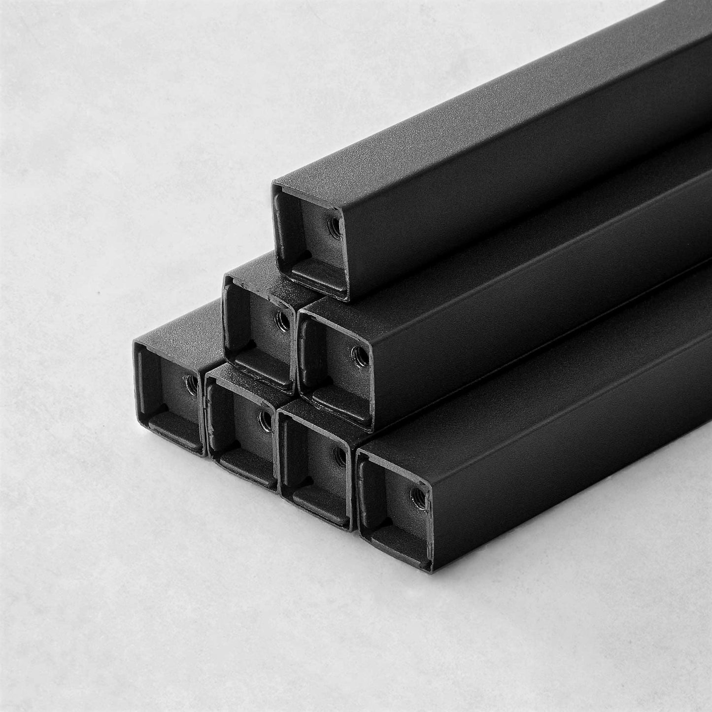 Industrial Browmn Slim Computer Desk for Small Space FredCo