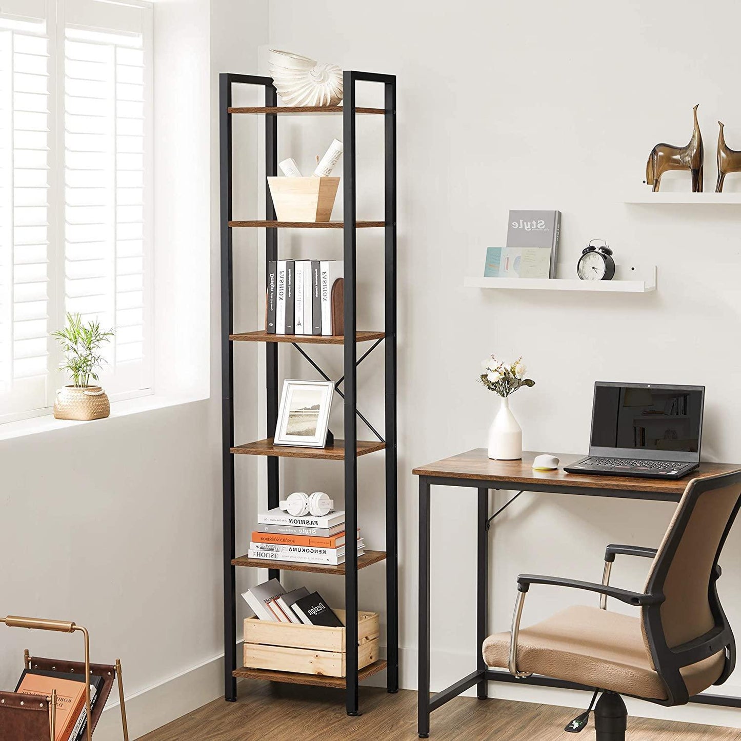 Industrial Brown 6 Layers Storage Shelf Unit FredCo