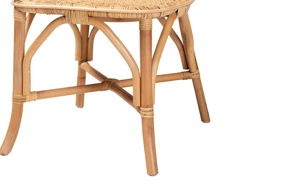 Irene Modern Bohemian Natural Rattan Dining Chair FredCo