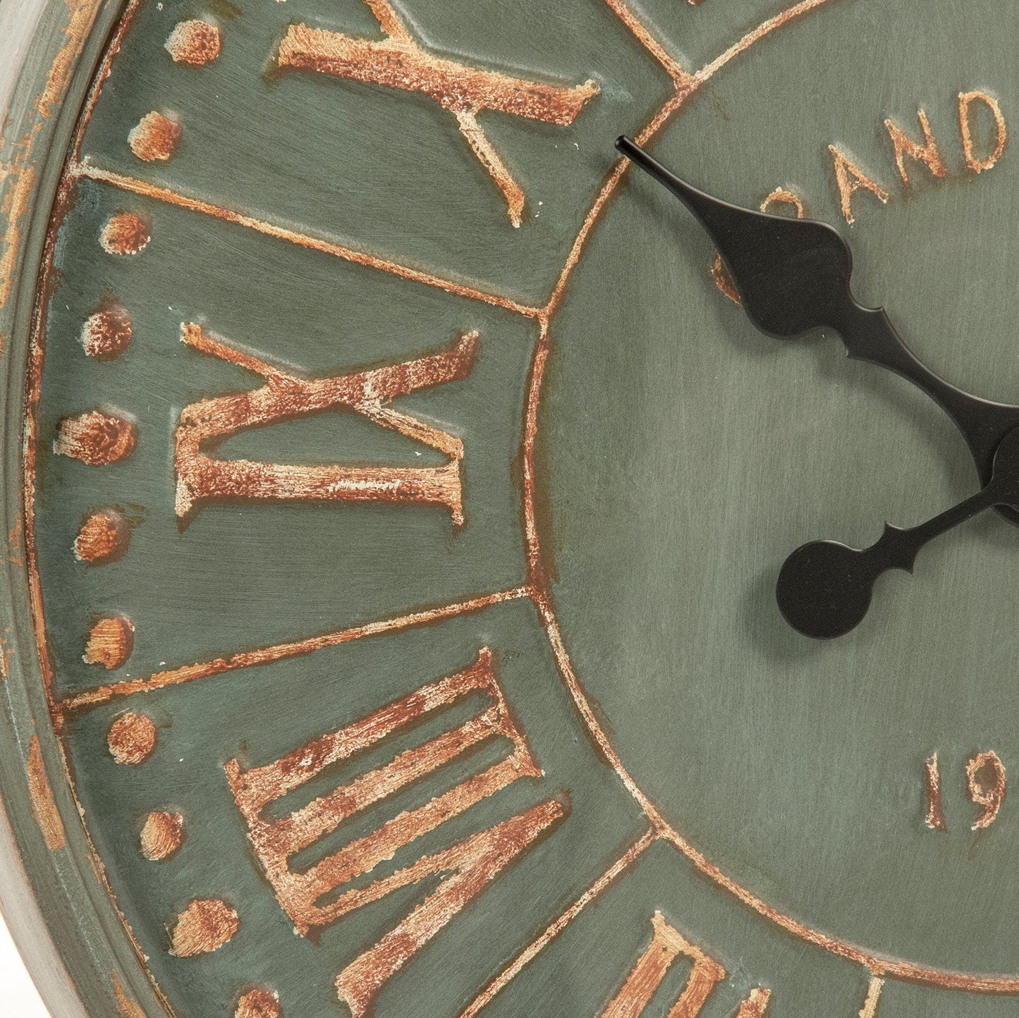 Iron Clock Green Finish FredCo