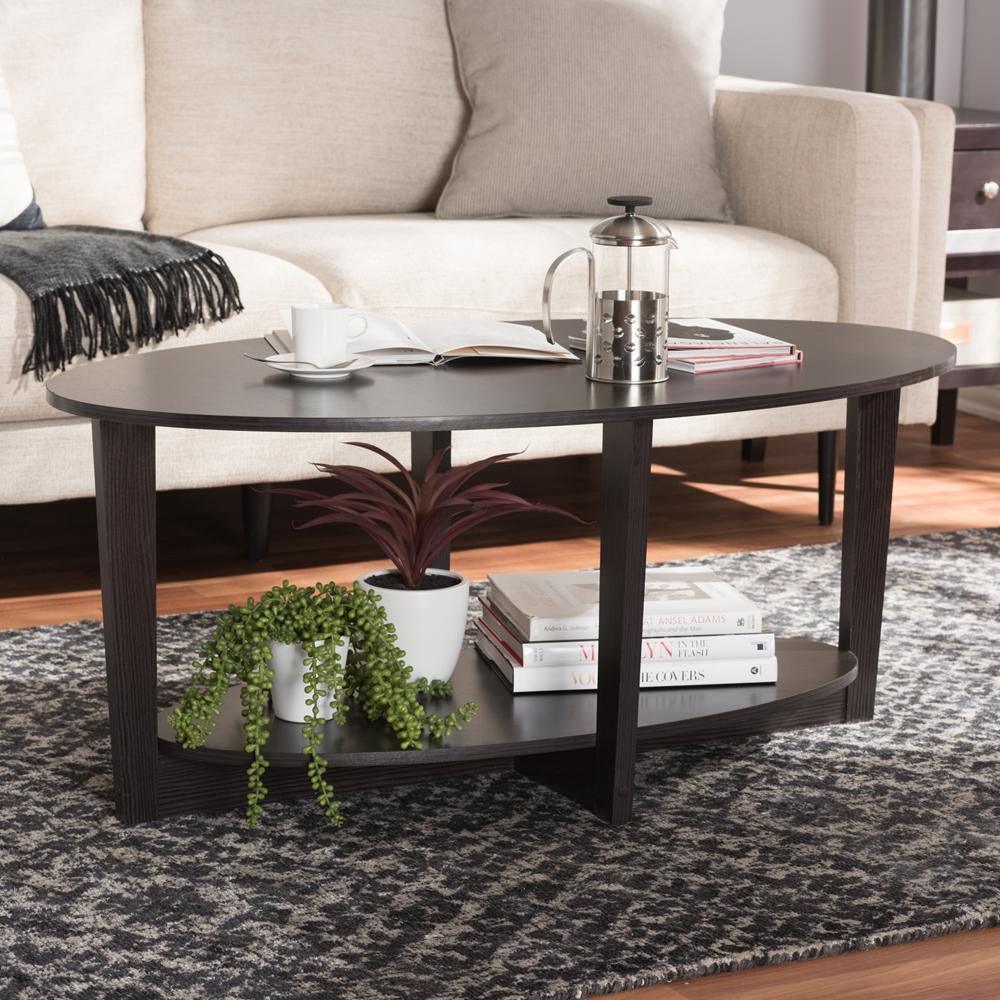 Jacintha Modern and Contemporary Wenge Brown Finished Coffee Table FredCo