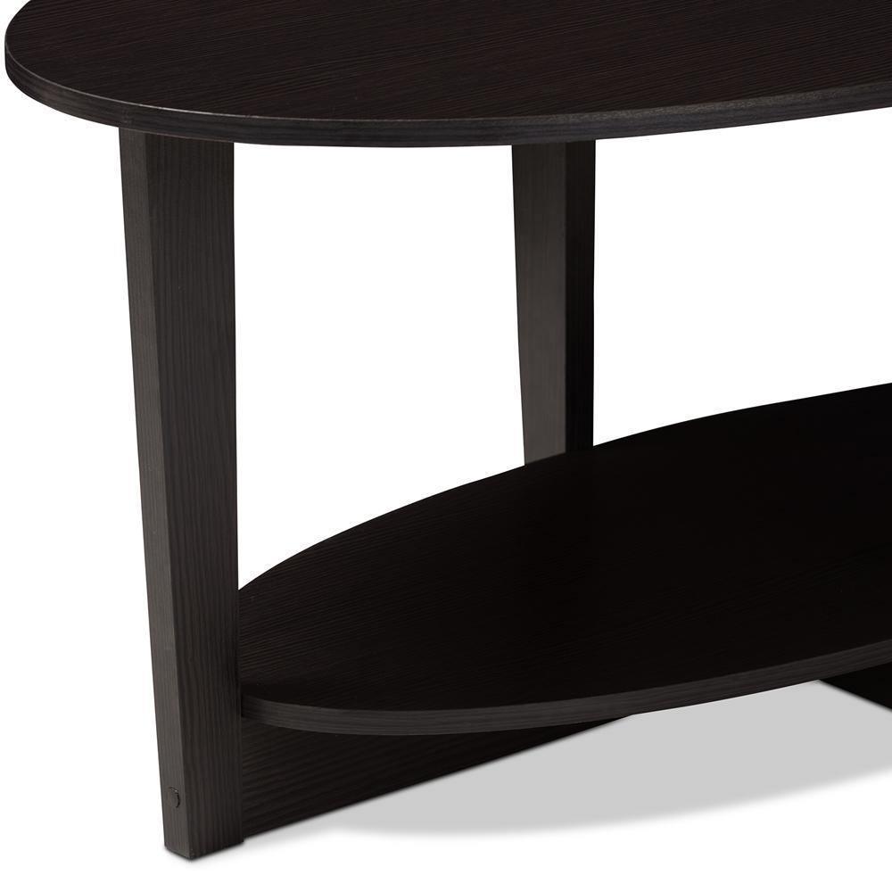 Jacintha Modern and Contemporary Wenge Brown Finished Coffee Table FredCo