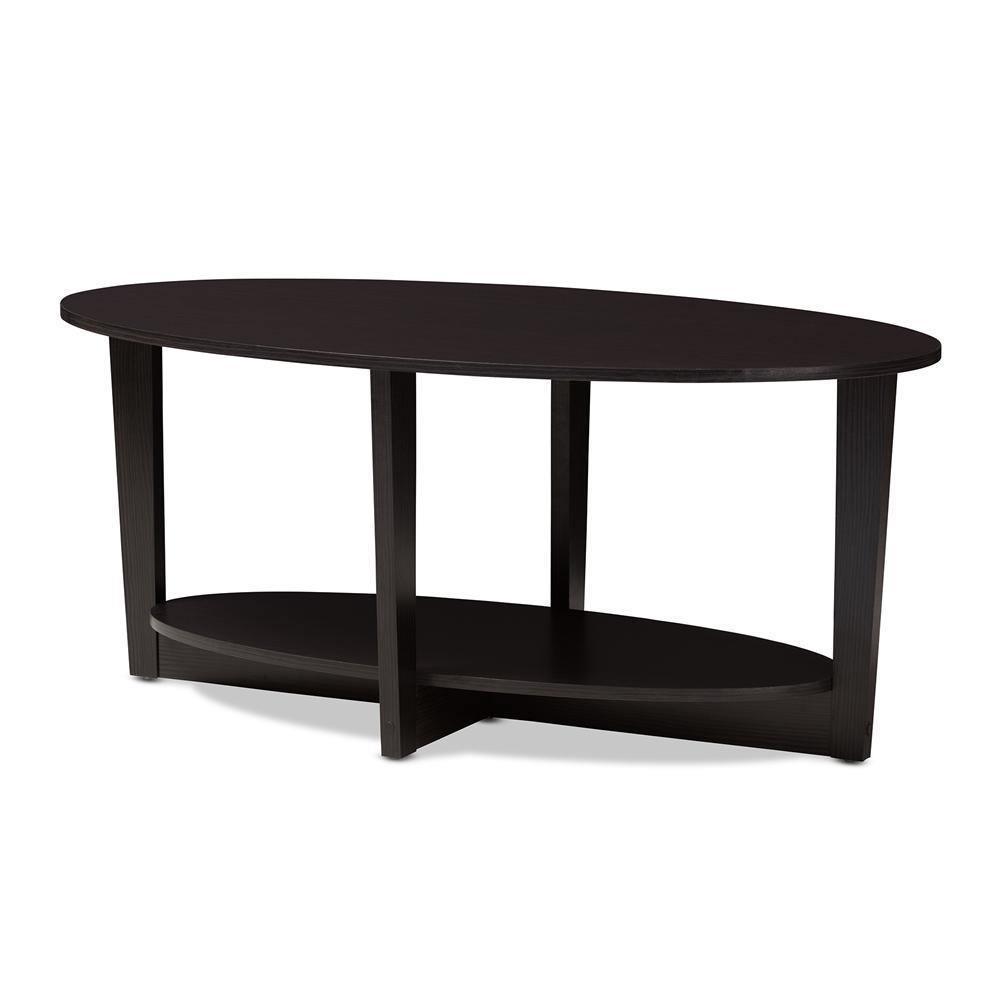 Jacintha Modern and Contemporary Wenge Brown Finished Coffee Table FredCo