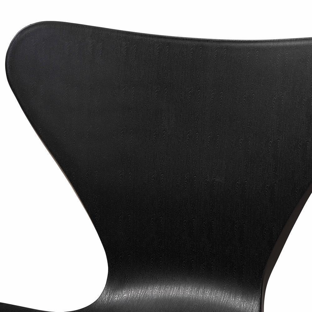 Jaden Modern and Contemporary Black Plastic and Black Metal 4-Piece Dining Chair Set FredCo