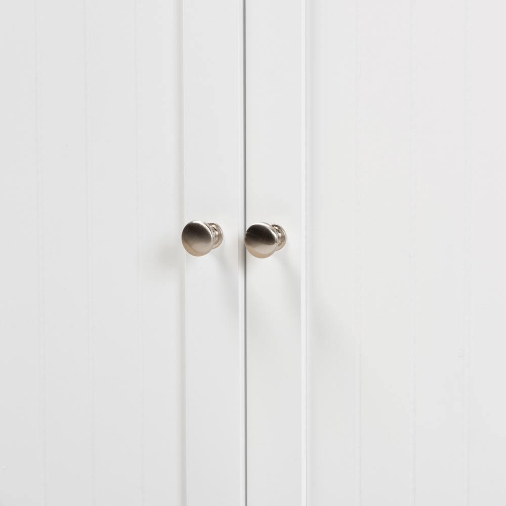 Jaela Modern and Contemporary White Finished Wood 2-Door Bathroom Storage Cabinet FredCo