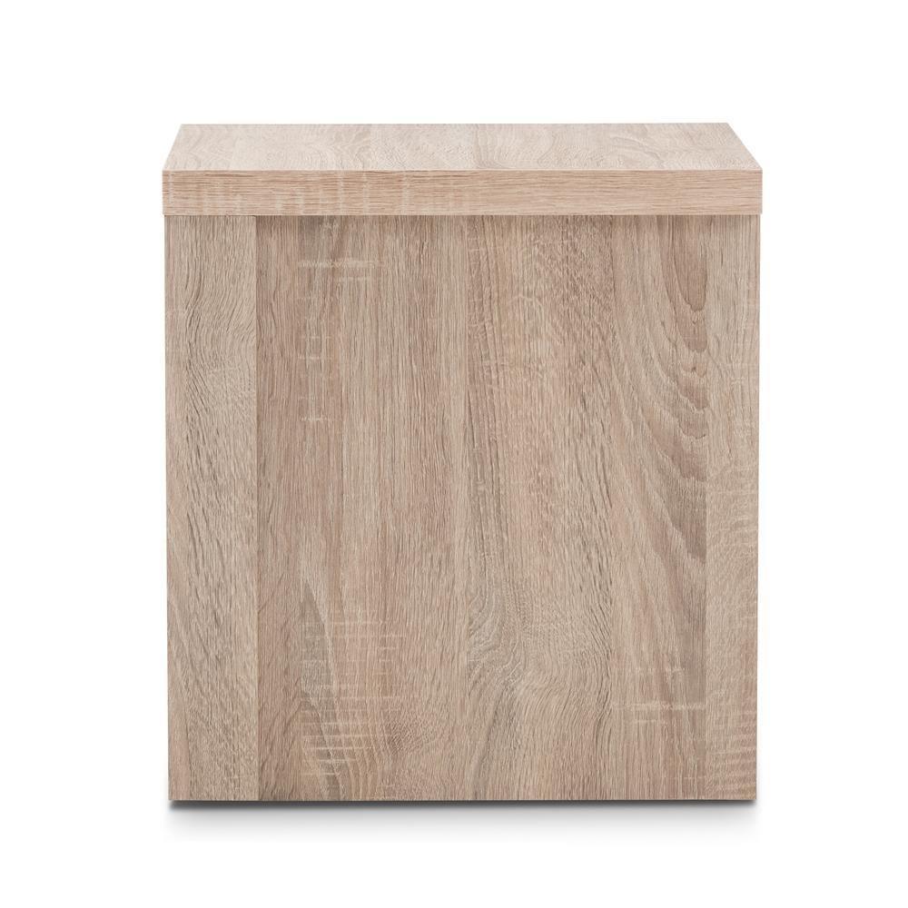 Jamie Modern and Contemporary Two-Tone Oak and Grey Wood 1-Drawer 1-Shelf Nightstand FredCo