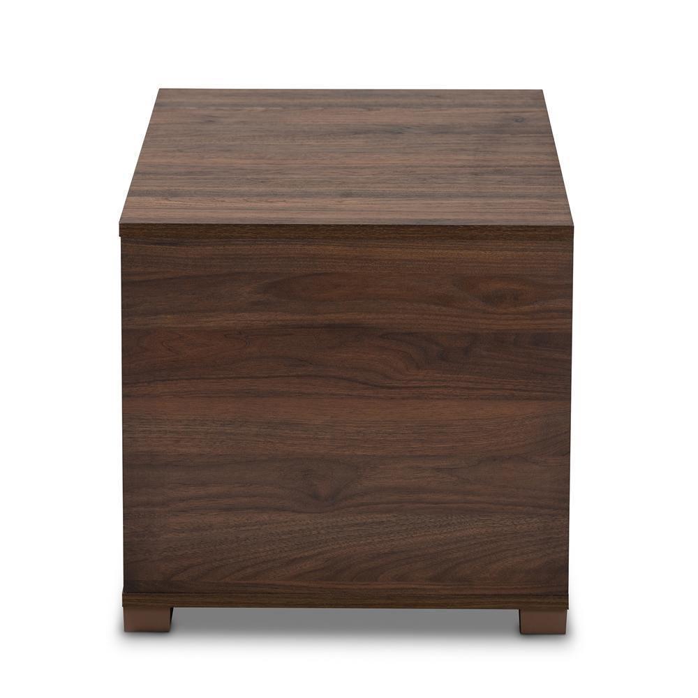 Jasper Modern and Contemporary Walnut Brown Finished 2-Door Wood Cat Litter Box Cover House FredCo