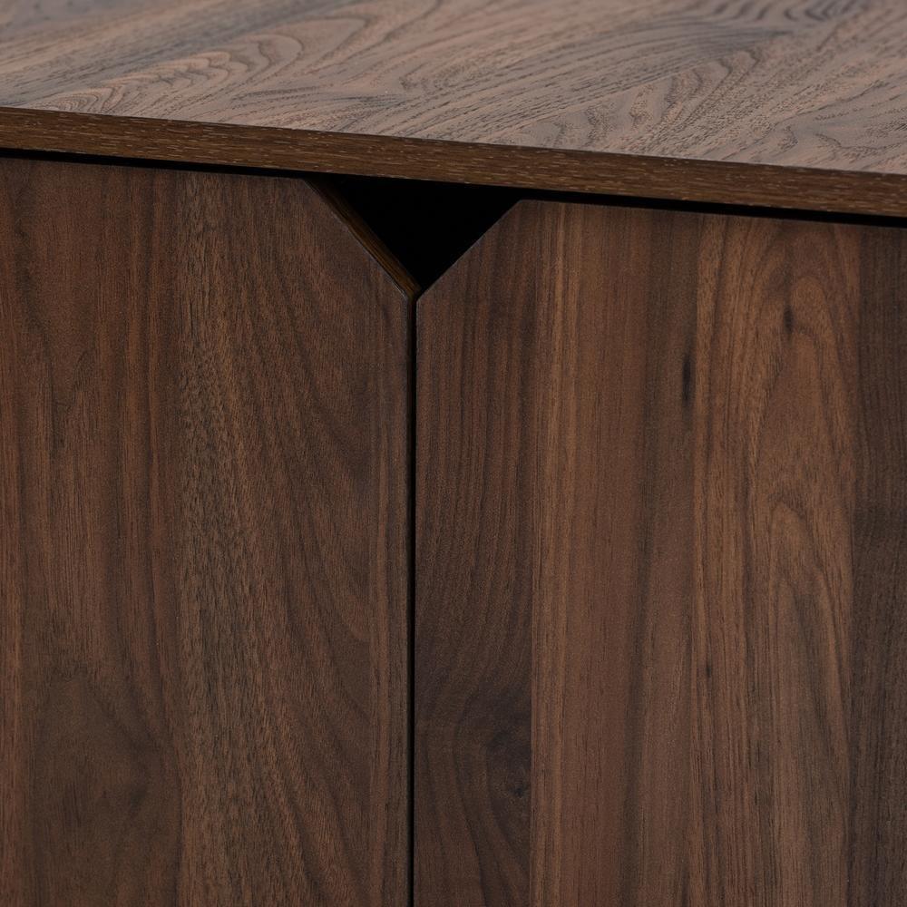 Jasper Modern and Contemporary Walnut Brown Finished 2-Door Wood Cat Litter Box Cover House FredCo