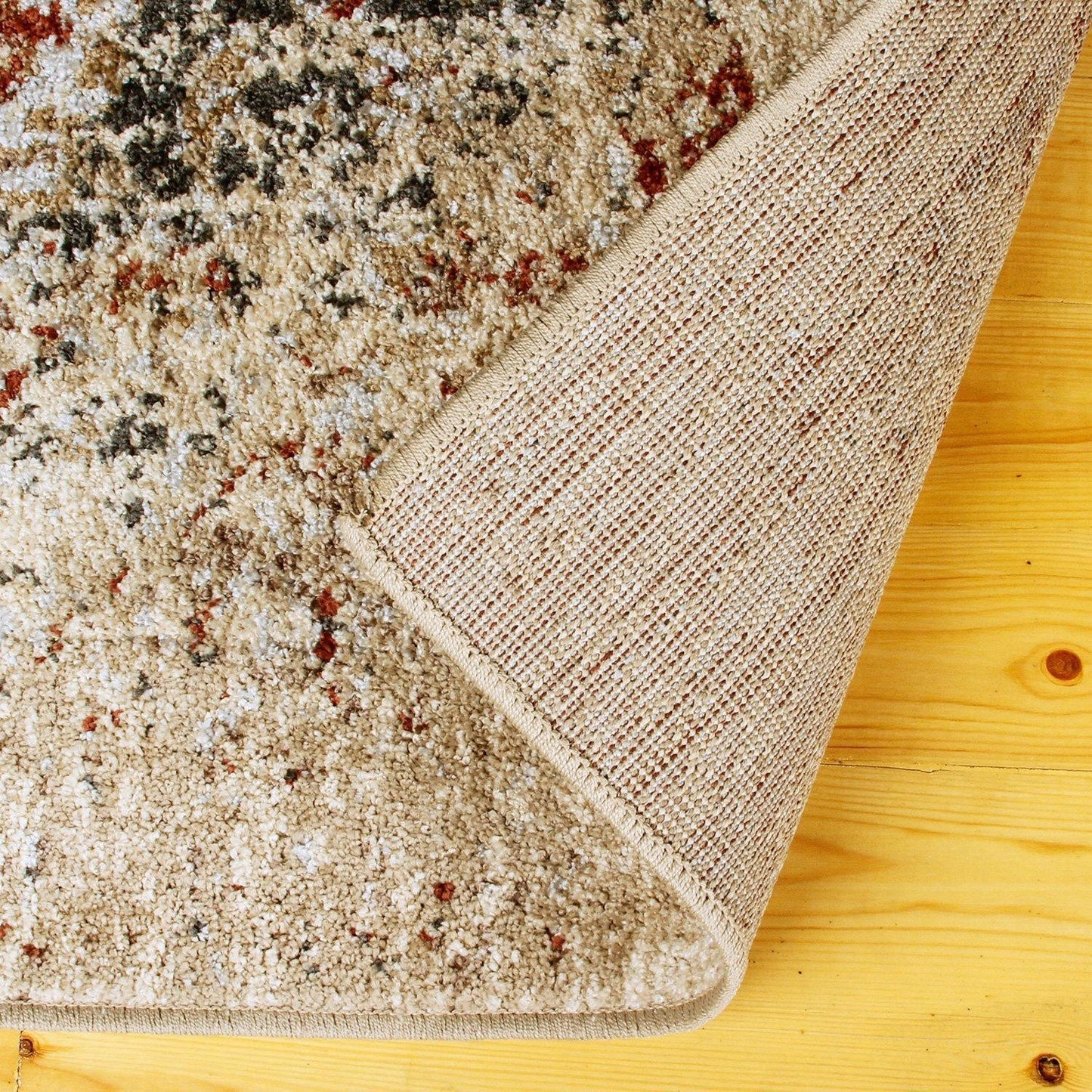 Jaxon Contemporary Medallion Distressed Rug FredCo