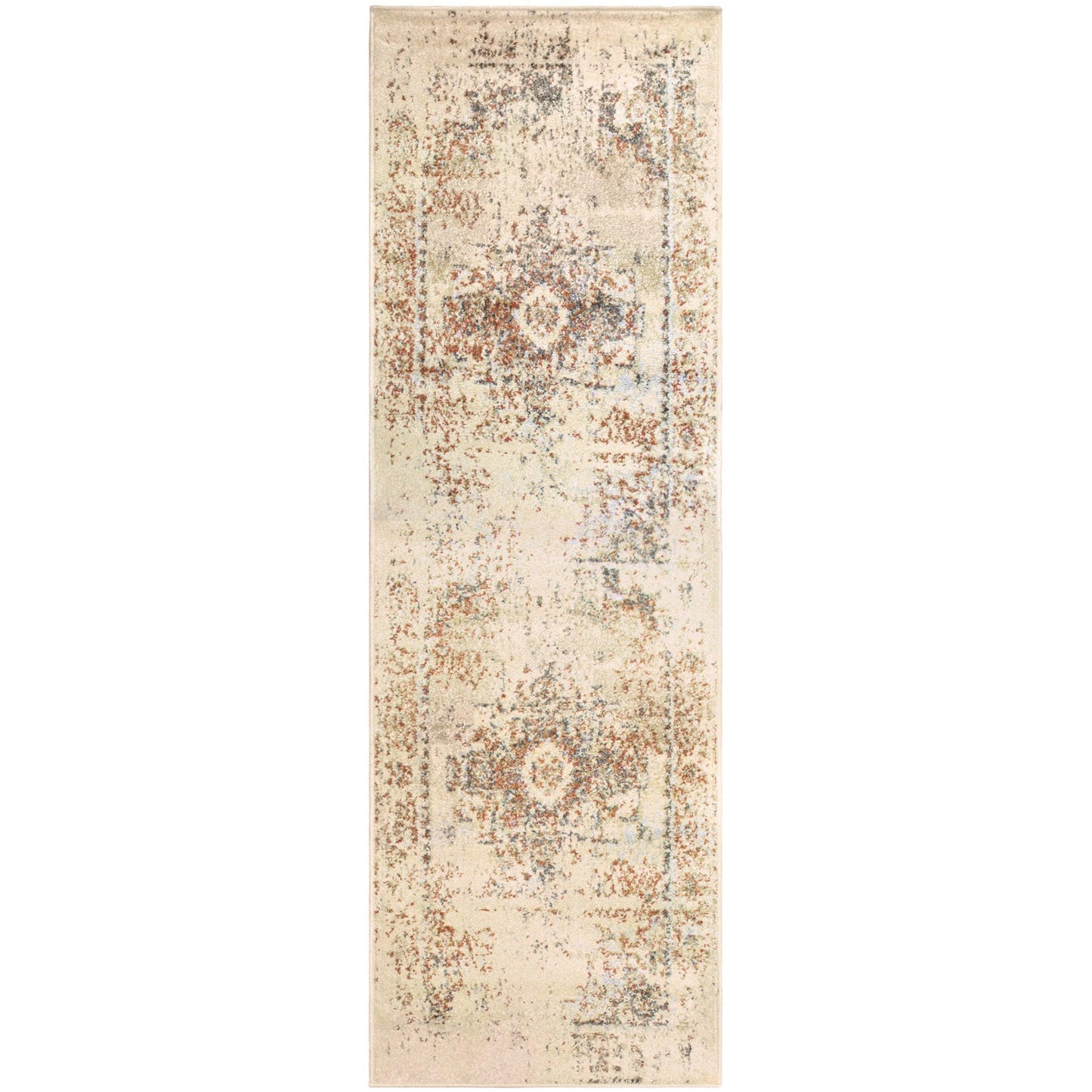 Jaxon Contemporary Medallion Distressed Rug FredCo