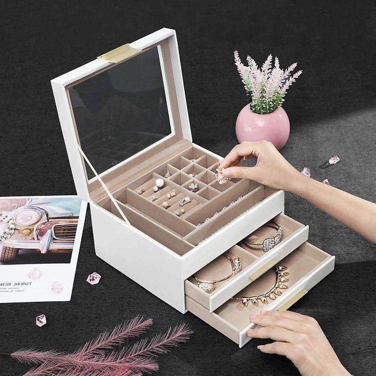 Jewelry Box with Glass Lid FredCo