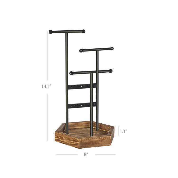 Jewelry Display Stand Holder Black U FredCo
