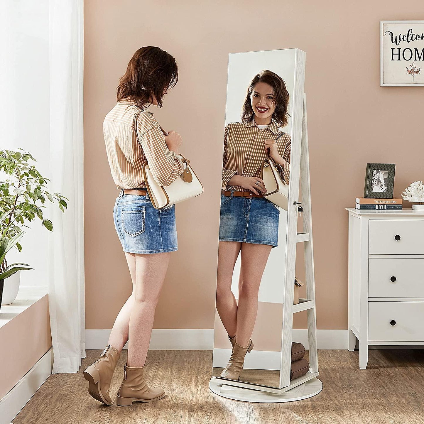 Jewelry Organizers Cabinet with Mirror FredCo