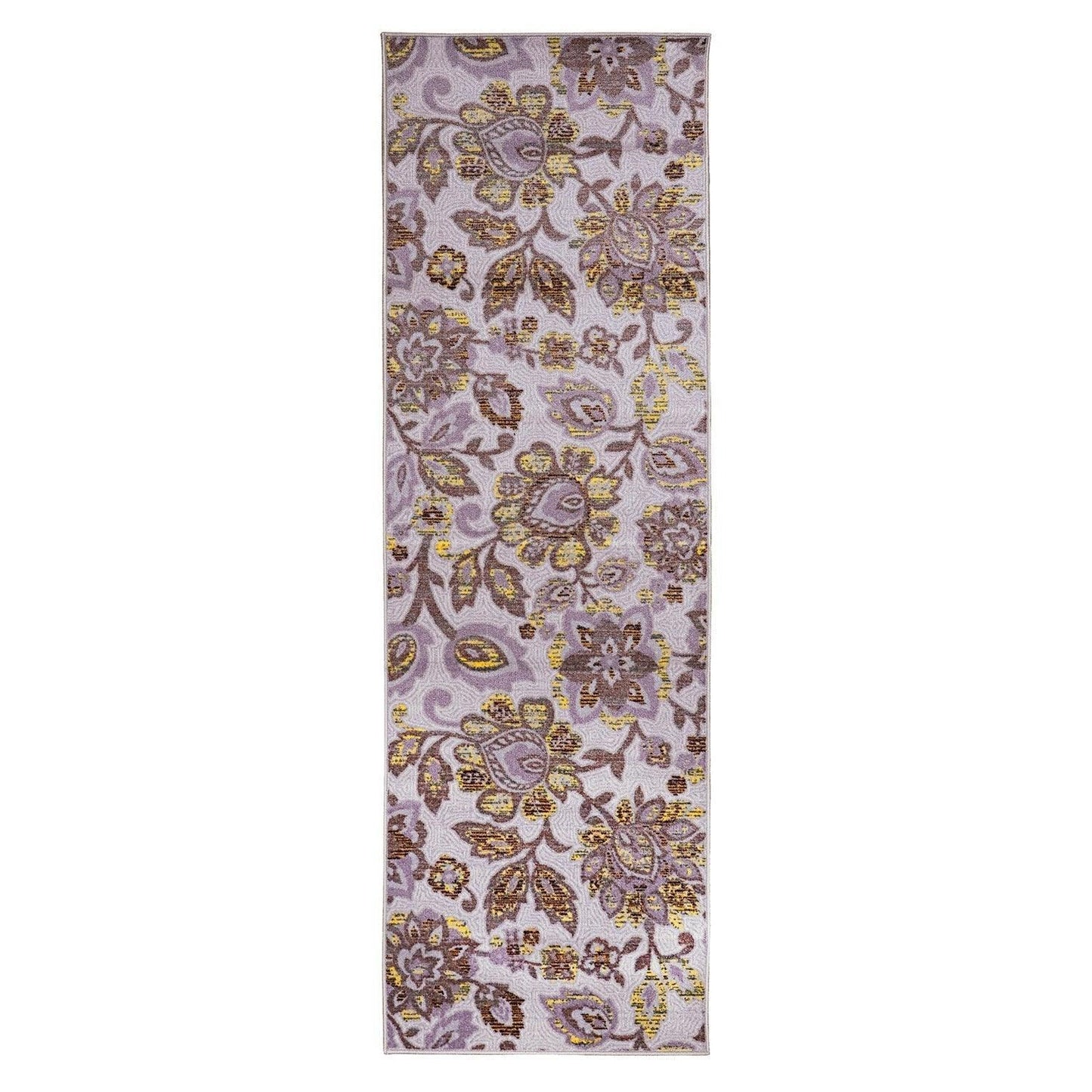 Jezabel Non-Slip Foldable Oversized Floral Motifs Rug FredCo