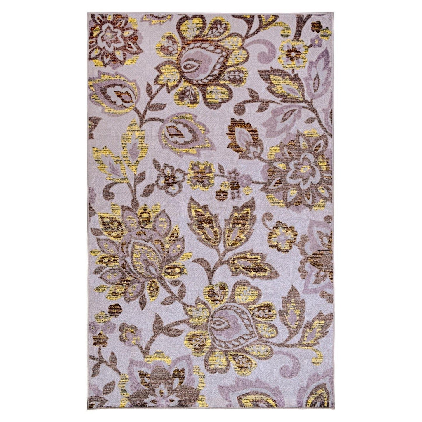 Jezabel Non-Slip Foldable Oversized Floral Motifs Rug FredCo