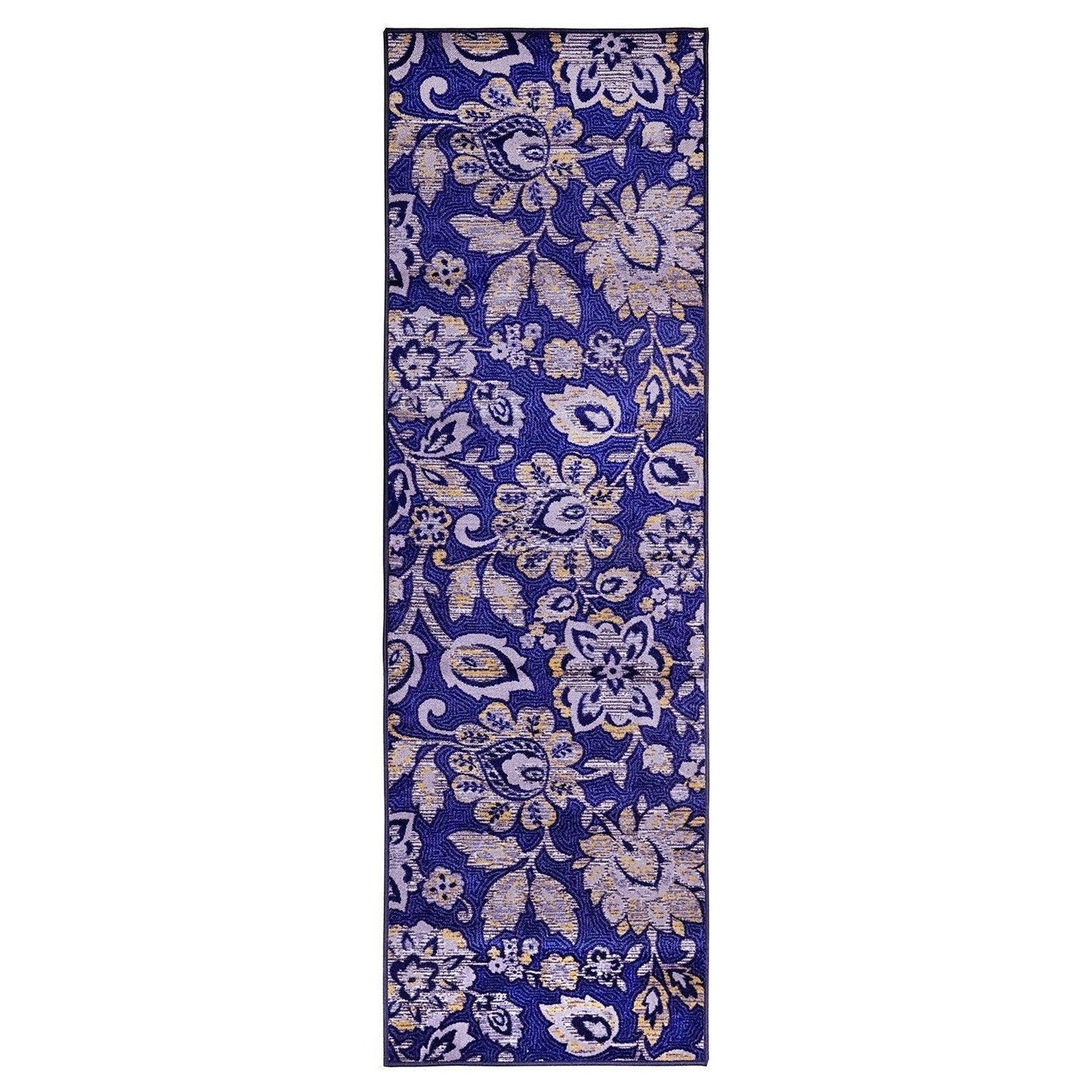 Jezabel Non-Slip Foldable Oversized Floral Motifs Rug FredCo