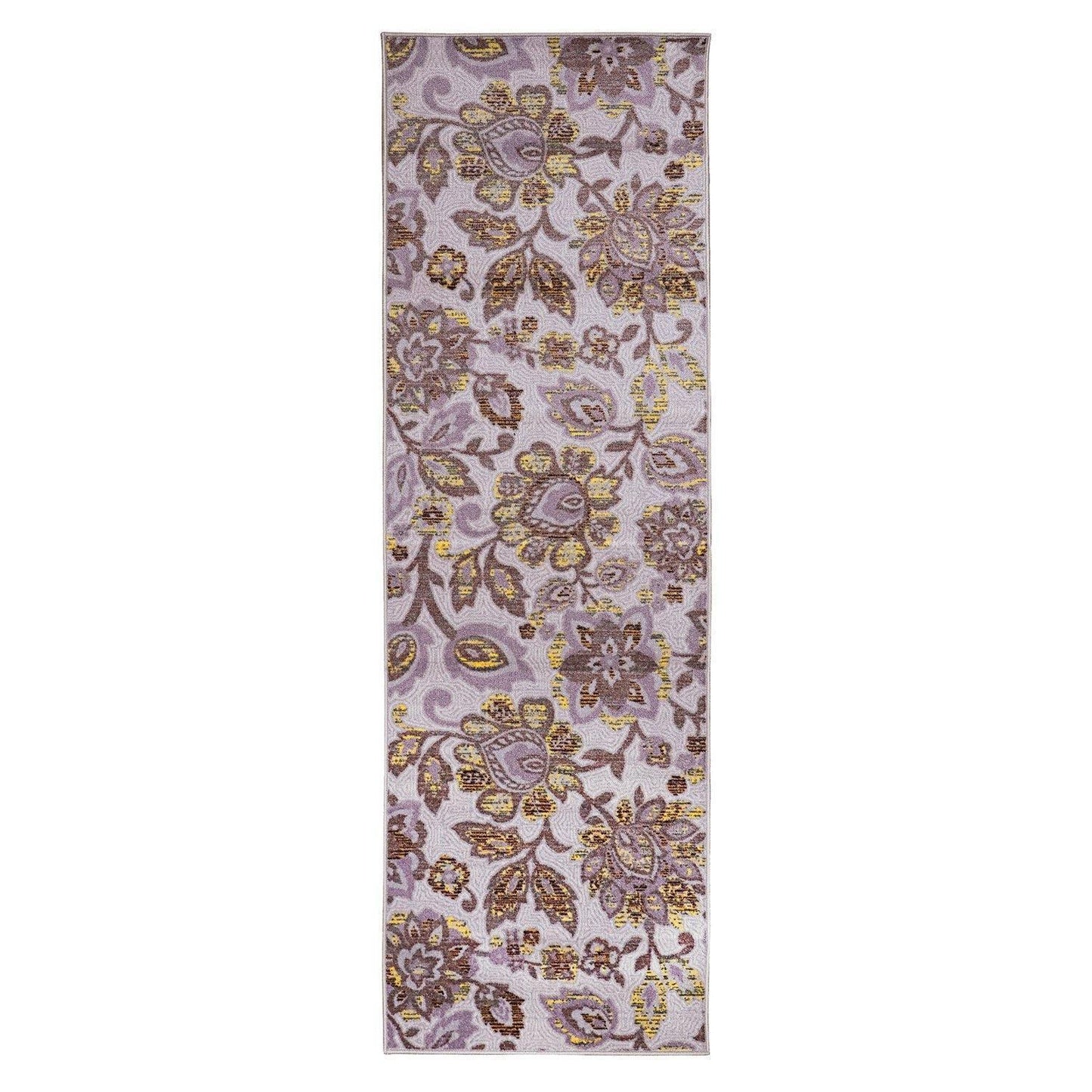 Jezabel Non-Slip Foldable Oversized Floral Motifs Rug FredCo