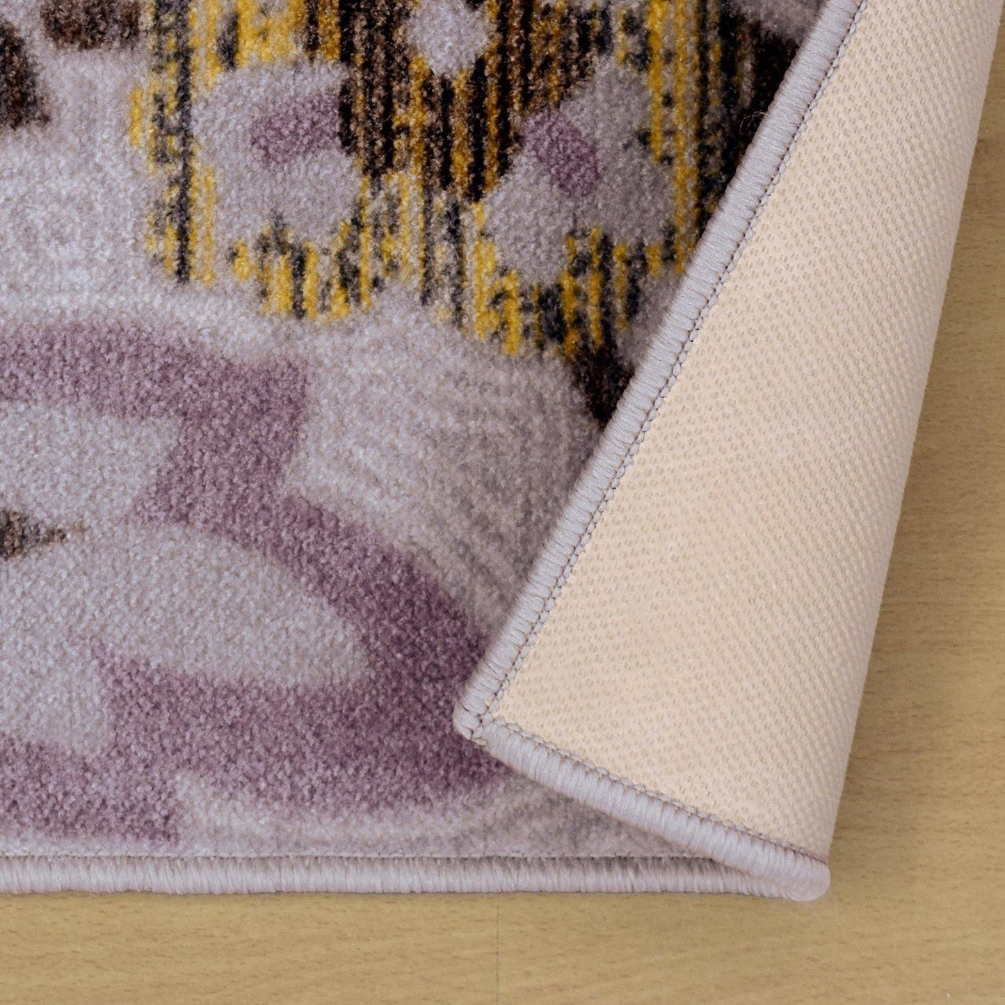 Jezabel Non-Slip Foldable Oversized Floral Motifs Rug FredCo