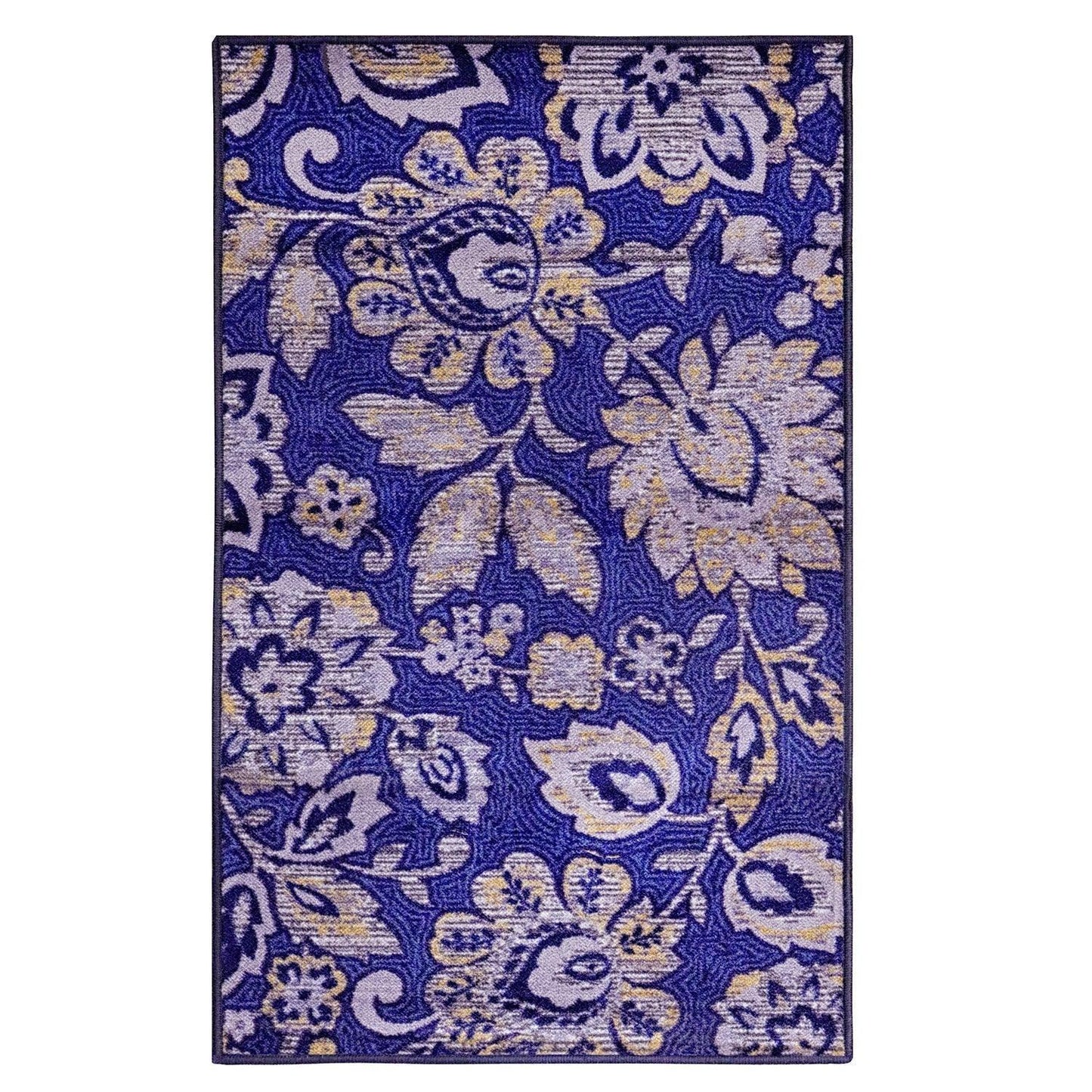 Jezabel Non-Slip Foldable Oversized Floral Motifs Rug FredCo