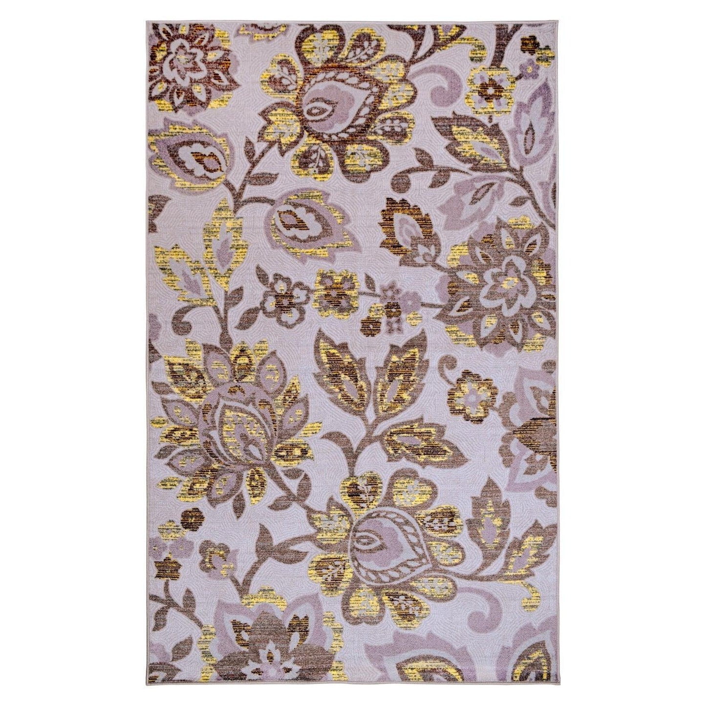 Jezabel Non-Slip Foldable Oversized Floral Motifs Rug FredCo