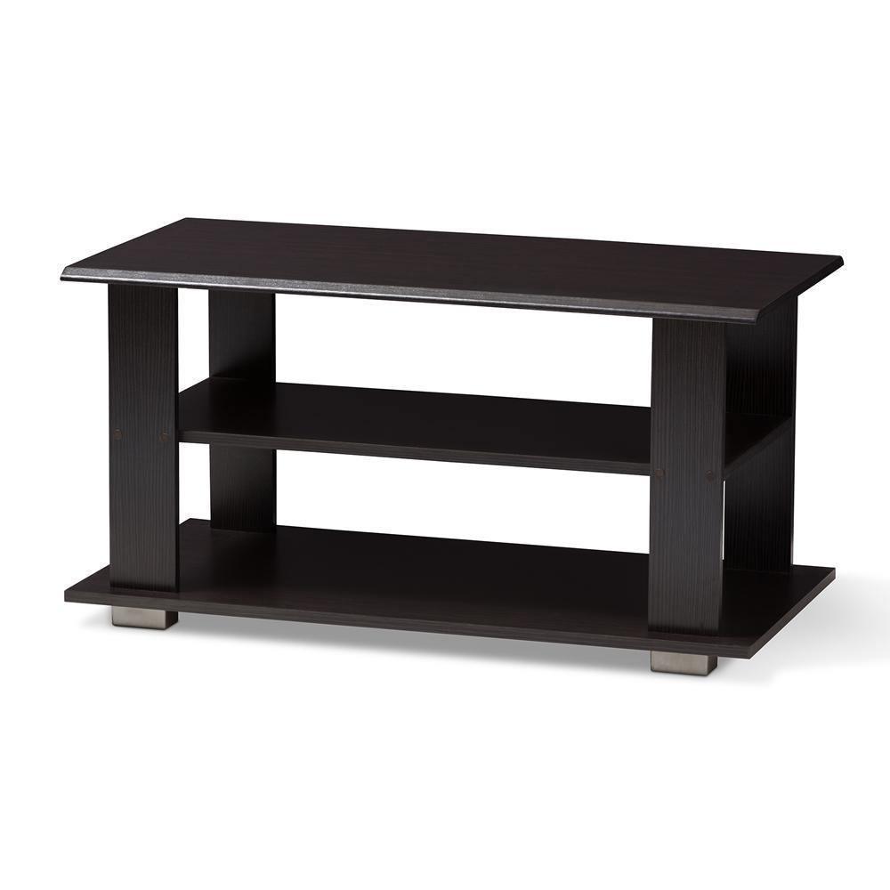 Joliette Modern and Contemporary Wenge Brown Finished Coffee Table FredCo