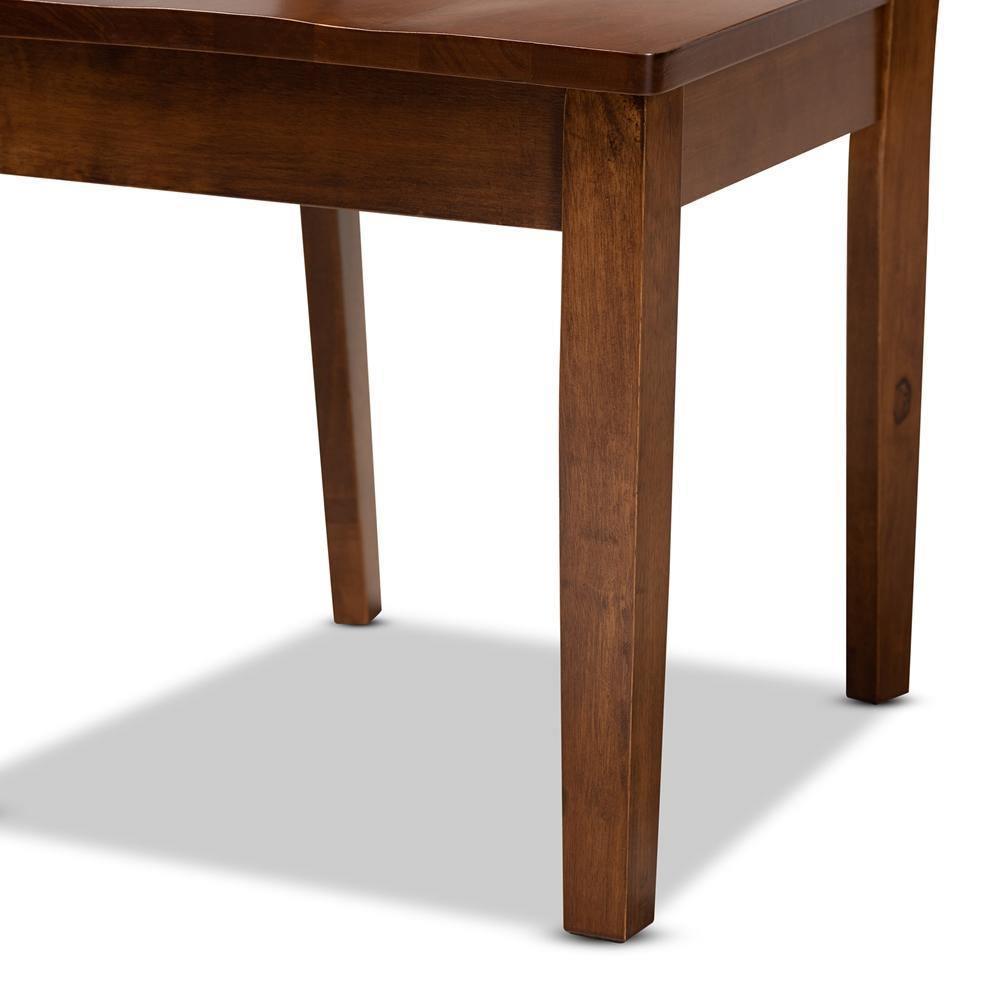 Kaila Modern and Contemporary Walnut Brown Finished Wood 5-Piece Dining Set FredCo