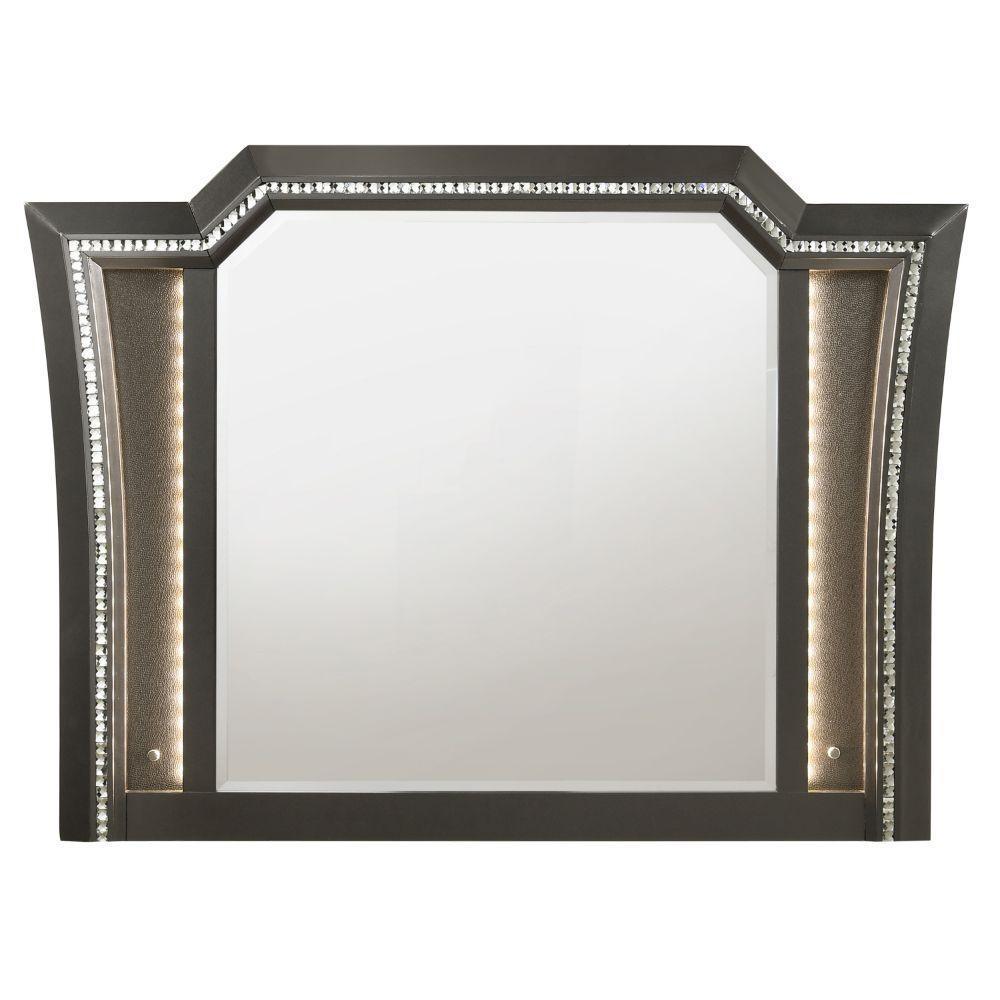 Kaitlyn Mirror (LED) Metallic Gray FredCo