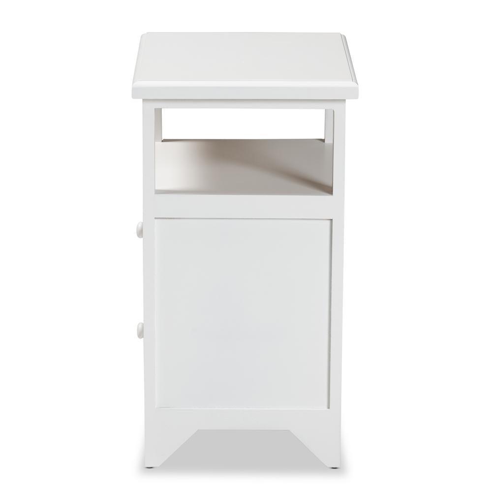 Karsen Modern and Contemporary White Finished Wood 2-Drawer Nightstand FredCo