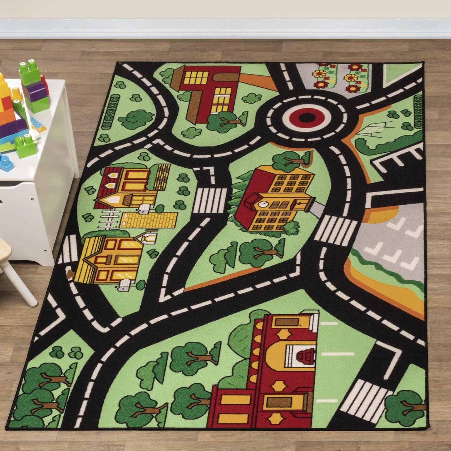 Kids' City Cruising Cars Non-Slip Nylon Foldable Rug FredCo