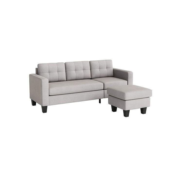 L-Shaped Sectional Sofa with Convertible Chaise FredCo