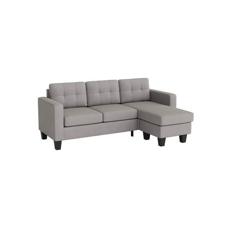 L-Shaped Sectional Sofa with Convertible Chaise FredCo
