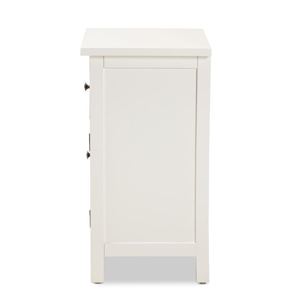 Lambert Classic and Traditional White Finished Wood 1-Drawer Nightstand FredCo