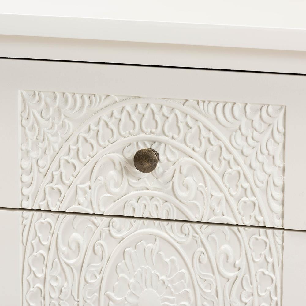 Lambert Classic and Traditional White Finished Wood 1-Drawer Nightstand FredCo