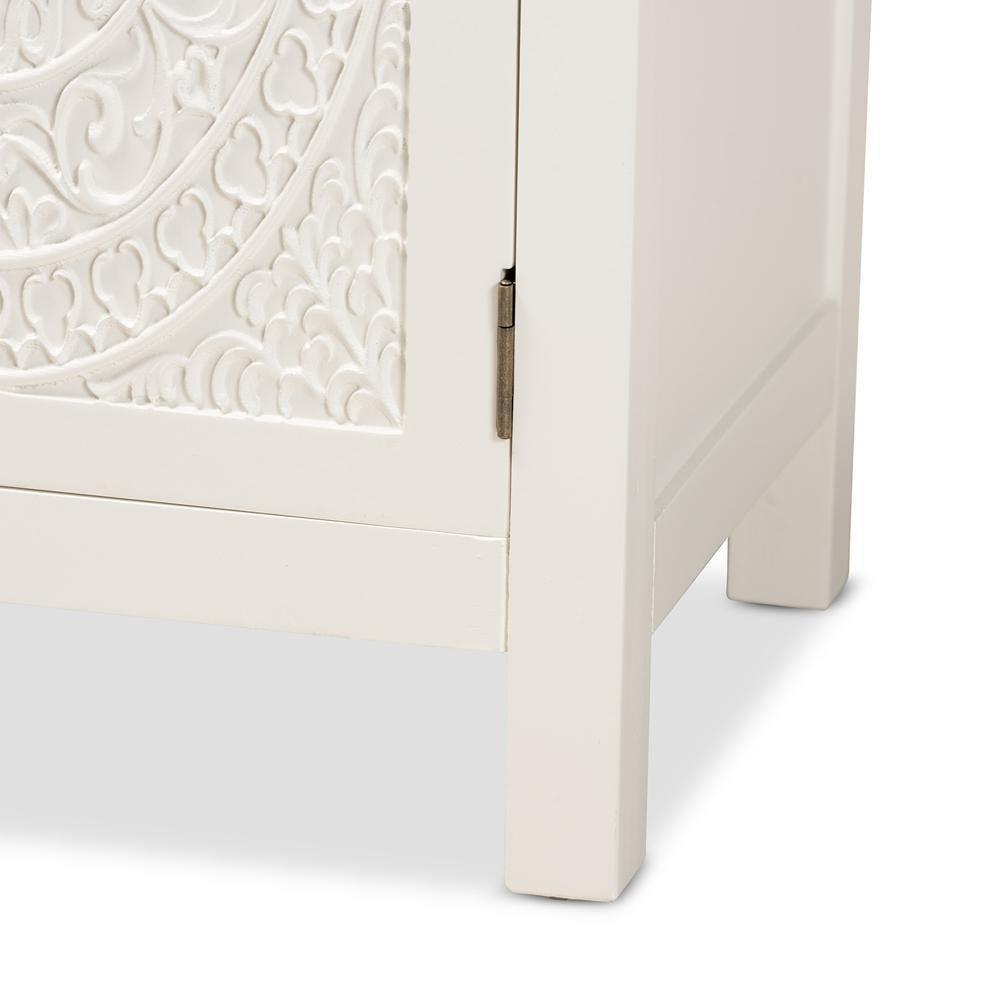 Lambert Classic and Traditional White Finished Wood 1-Drawer Nightstand FredCo
