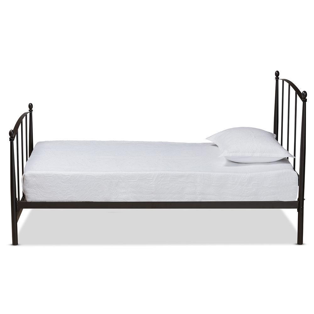 Lana Modern and Contemporary Black Finished Metal Twin Size Platform Bed FredCo