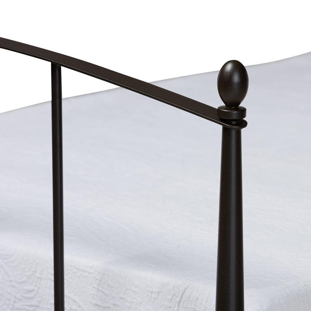 Lana Modern and Contemporary Black Finished Metal Twin Size Platform Bed FredCo
