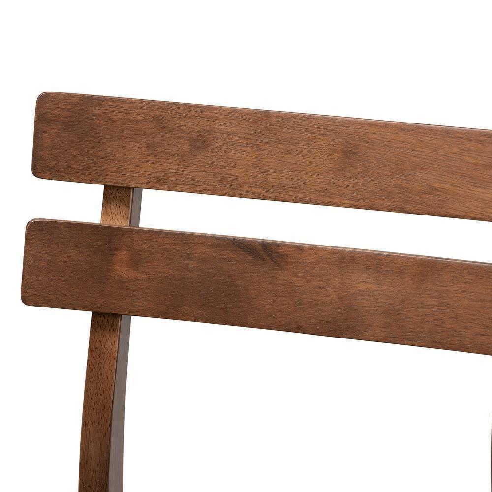 Larine Modern and Contemporary Dark Grey Fabric Upholstered Walnut Finished 2-Piece Wood Counter Stool Set FredCo