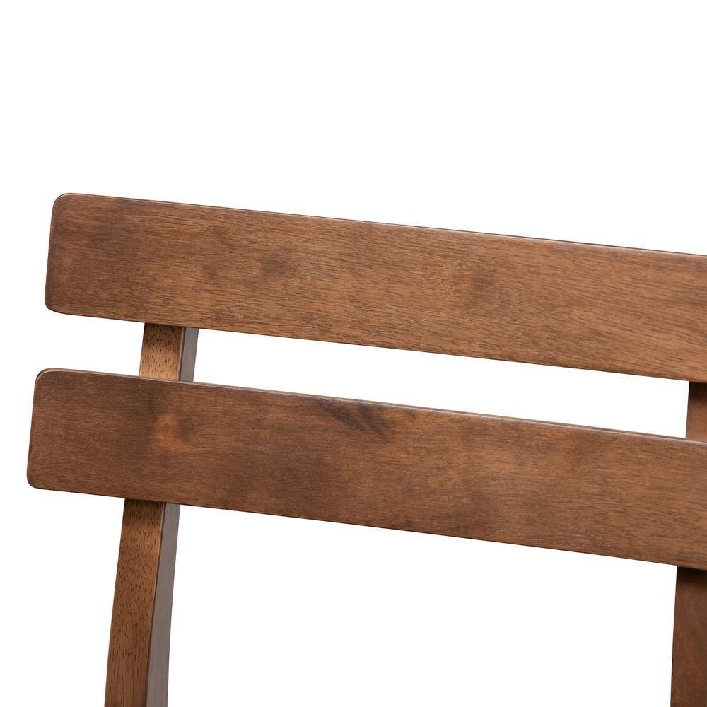 Larine Modern and Contemporary Light Grey Fabric Upholstered Walnut Finished 2-Piece Wood Counter Stool Set FredCo