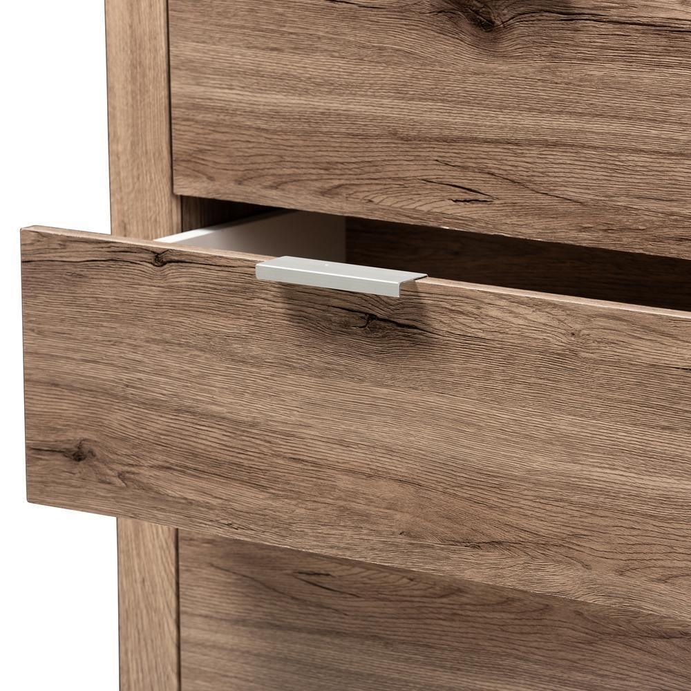 Laverne Modern and Contemporary Oak Brown Finished 4-Drawer Chest FredCo