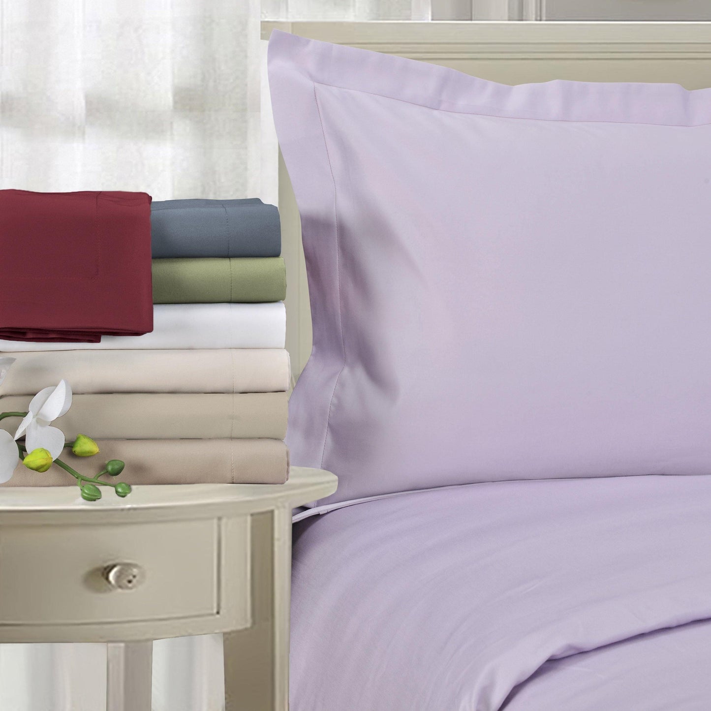 Lavish 800 Thread Count Long-Staple Egyptian Cotton Duvet Cover Set FredCo