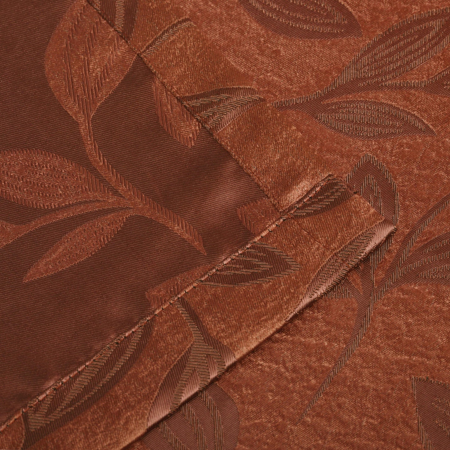 Leaves Jacquard Thermal Insulated Blackout Grommet Panel Curtain Set FredCo