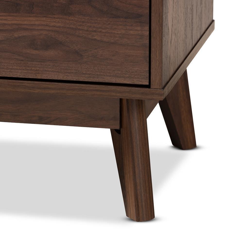 Lena Mid-Century Modern Walnut Brown Finished 3-Drawer Wood Chest FredCo