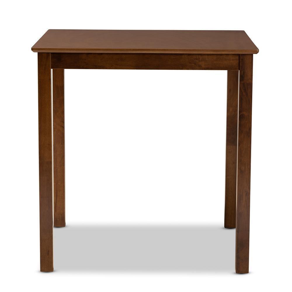 Lenoir Modern and Contemporary Walnut Brown Finished Wood Counter Height Pub Table FredCo
