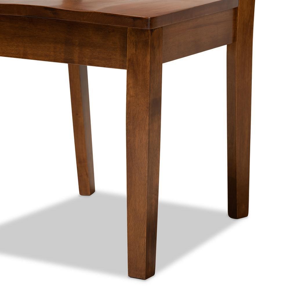 Liese Modern and Contemporary Transitional Walnut Brown Finished Wood 5-Piece Dining Set FredCo