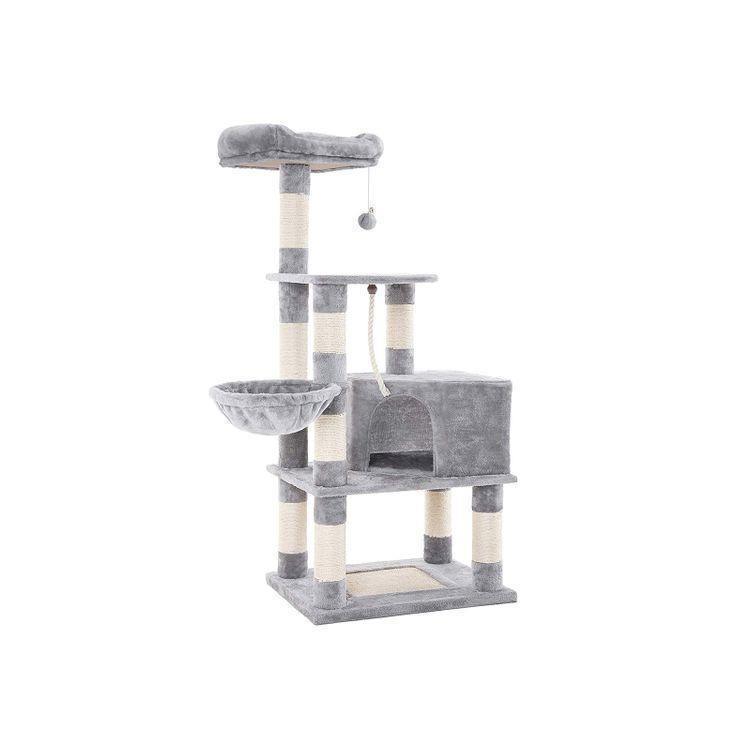 Light Grey Cat Tree 58" High FredCo