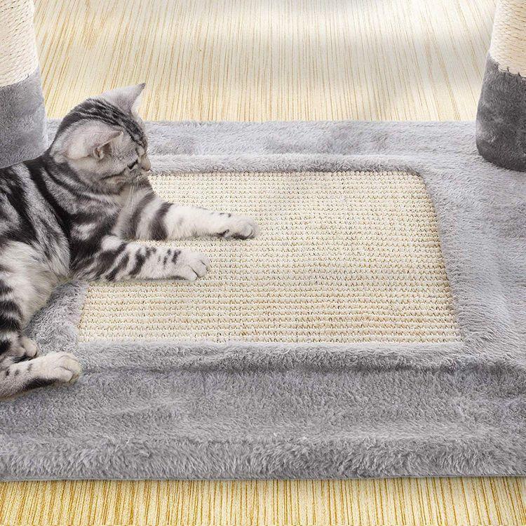 Light Grey Cat Tree 58" High FredCo