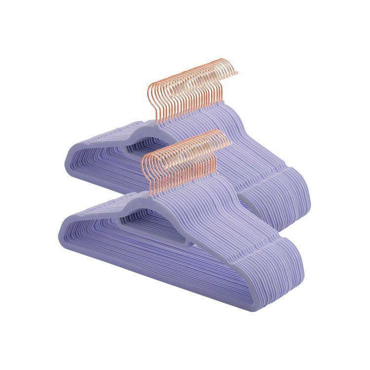 Light Purple Velvet Hangers FredCo