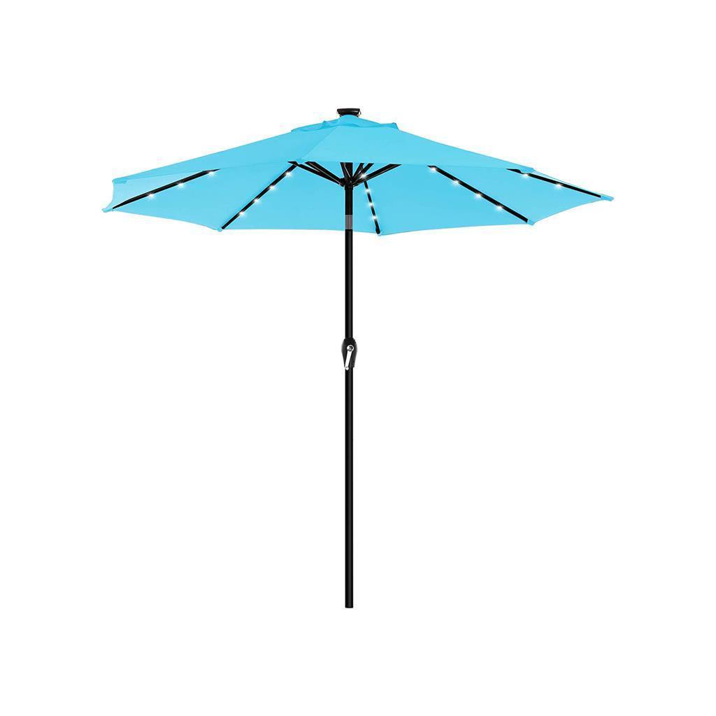 Lighted Outdoor Umbrella, Lake Blue with Leds FredCo