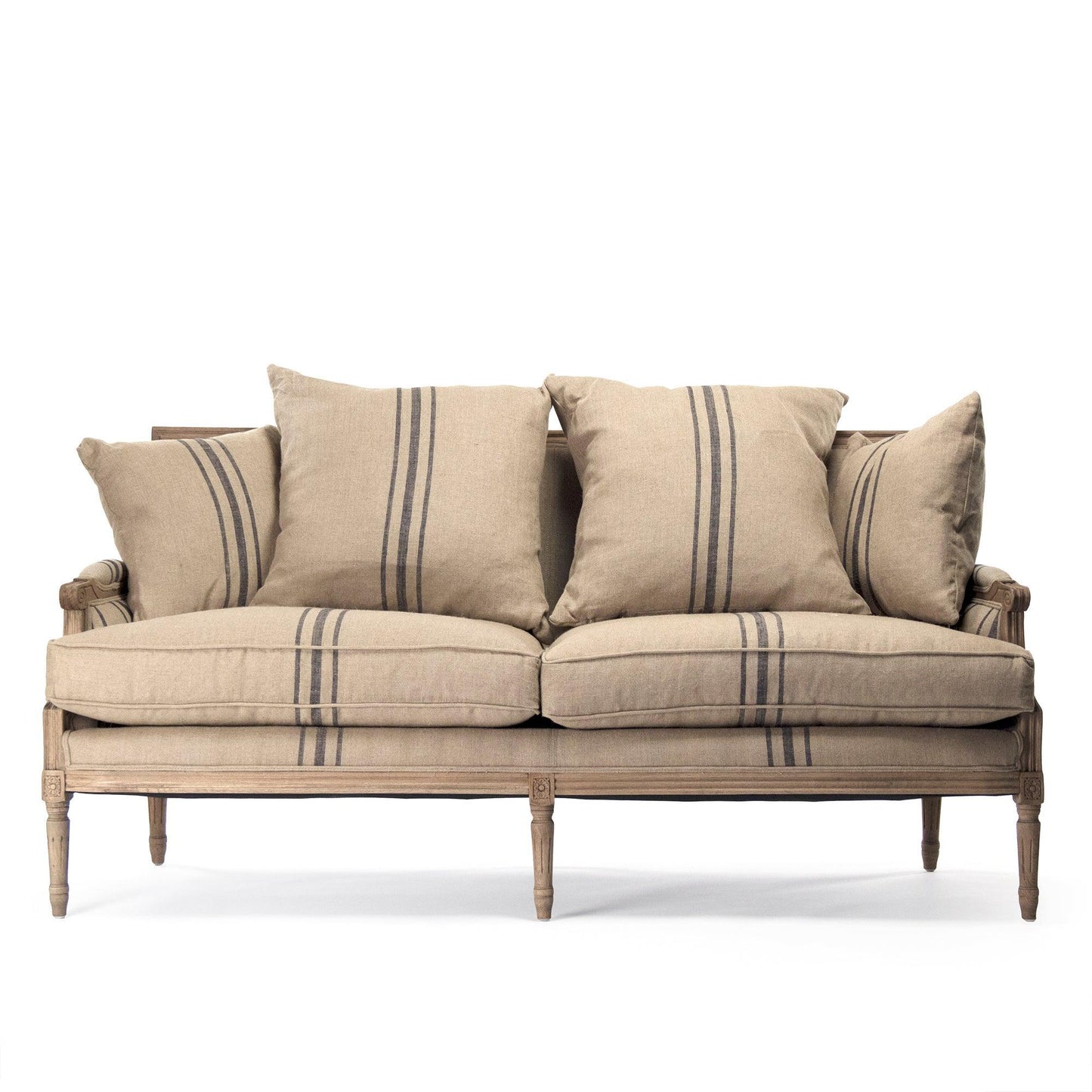 Louis Sofa B007-3 E255-3 A033 Blue Stripe FredCo