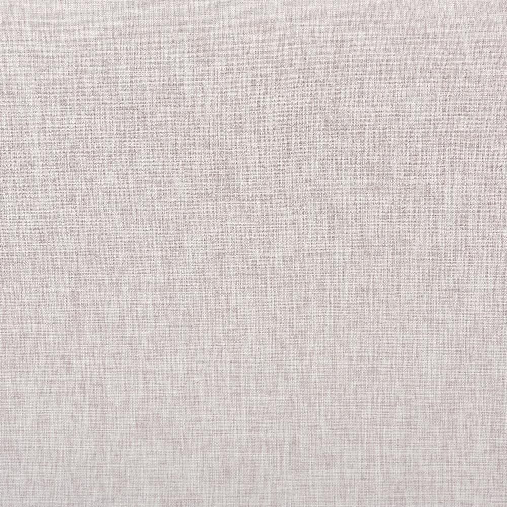Lovise Mid-Century Modern Greyish Beige Fabric Upholstered Walnut Brown Finished Wood Ottoman FredCo